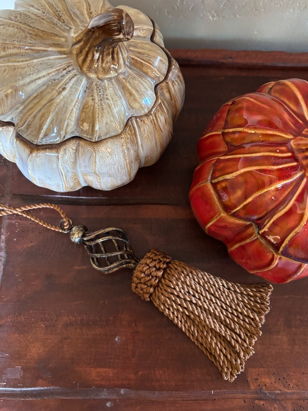 Gorgeous Tassel Bronze Brown Thanksgiving Decor